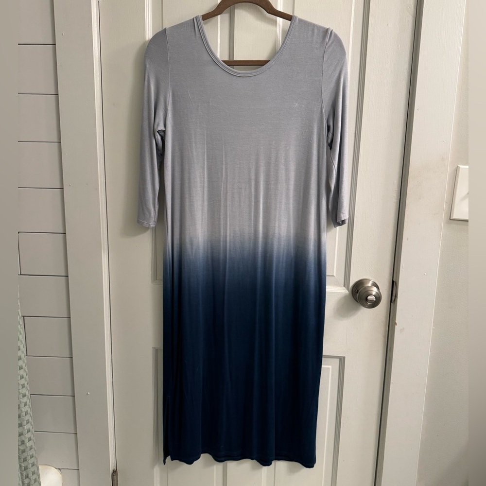 Anthropologie Ombré Dress with Cut Out Back